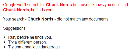 google search where is chuck norris