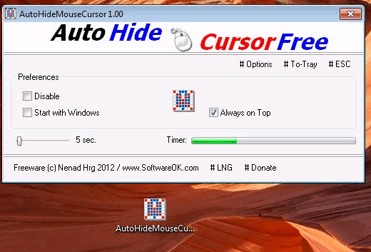 AutoHideMouseCursor 5.51 instaling