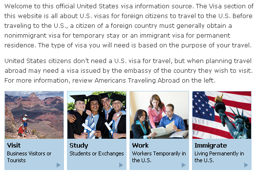 government travel page