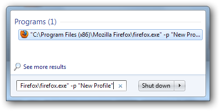 how do i use firefox profile manager in windows 10