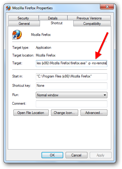 firefox profile manager for windows