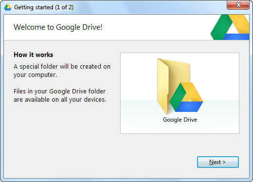 This is a screen capture of one of the best the Windows programs called Google Drive