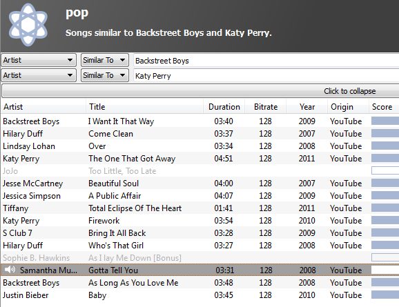 music player for social networks
