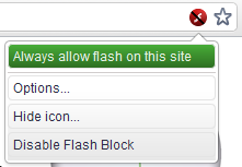 block flash chrome extension