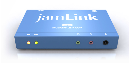 Photo of JamLink which is a hardware solution for online jamming