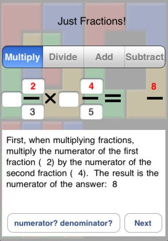 learning fractions free apps