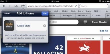 setting up kindle app on ipad
