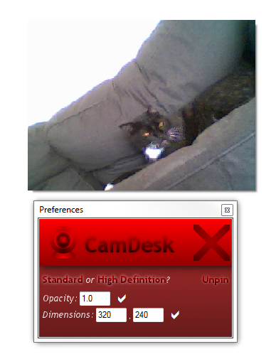 ip cam desktop widget
