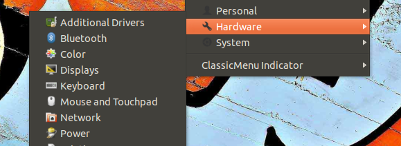 ubuntu old menu