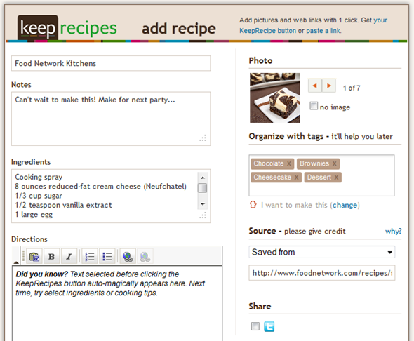 recipe sites