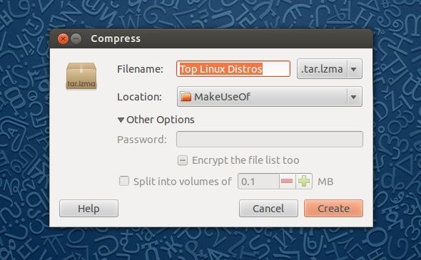 linux file compression