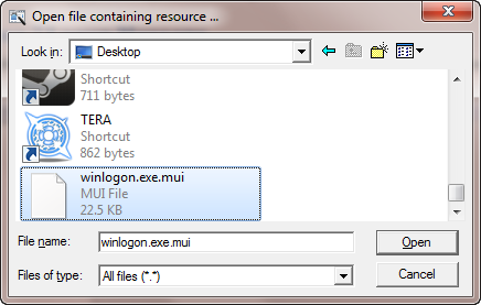 Tweak a file with Resource Hacker