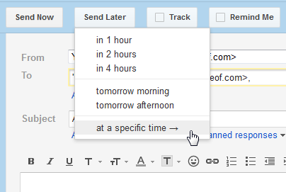 gmail scheduling emails