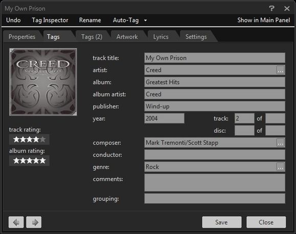 music manager desktop application