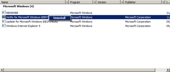 windows 7 updates won't install