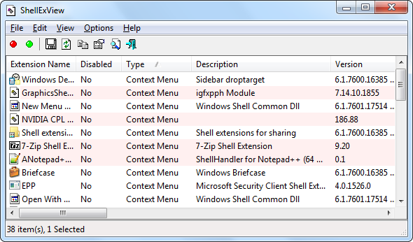 shellexview context menu entries   Make Windows 7 Faster By Removing Context Menu Entries 
