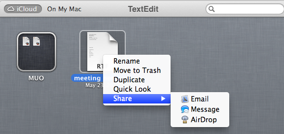 share documents icloud pages