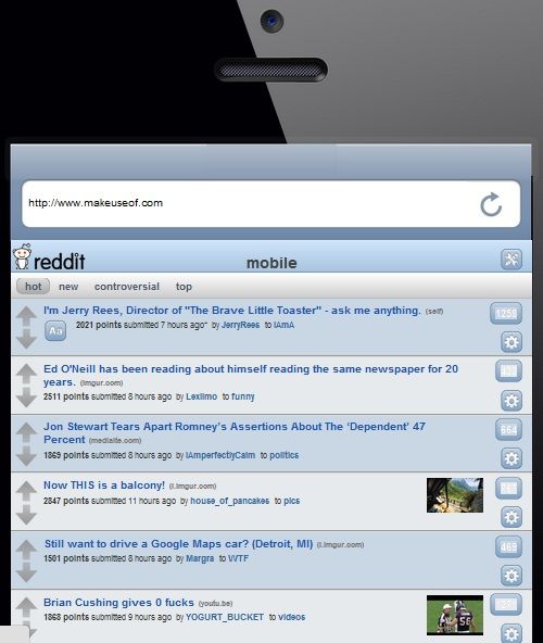 how website looks on iphone