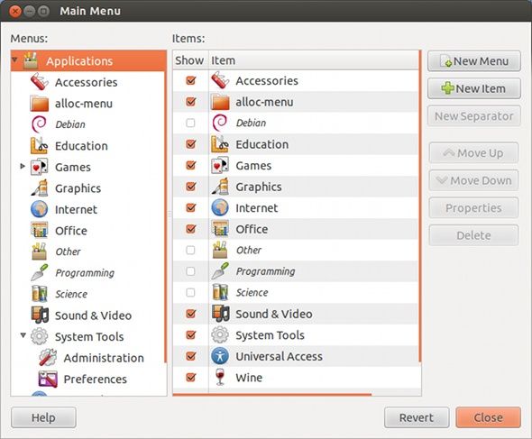 Alacarte linux как пользоваться