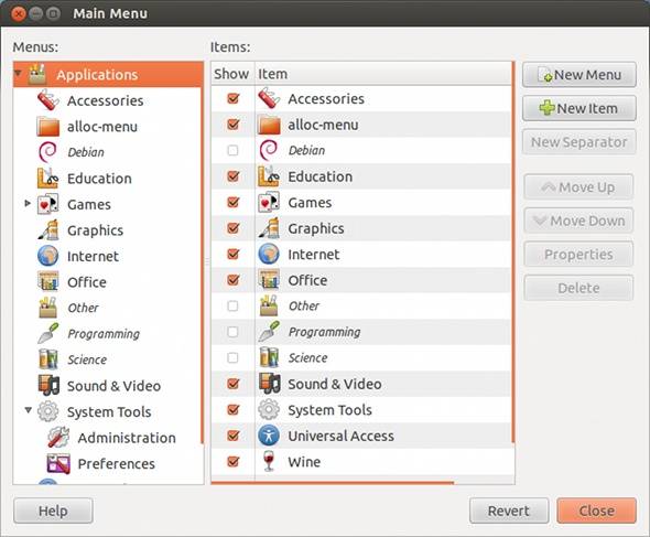 Edit System Menu Items With Alacarte [Linux]
