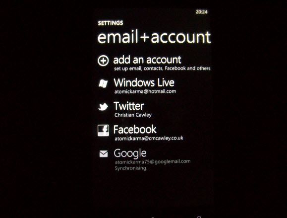 setup gmail windows phone