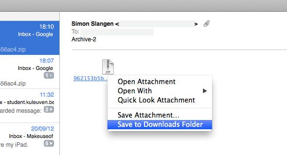 mac mail attachments
