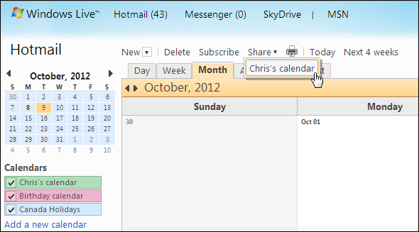 hotmail calendar app for mac