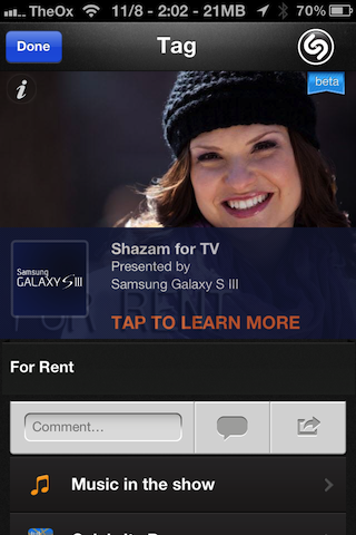 shazam app for iphone