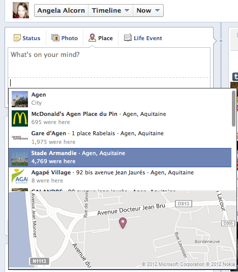 how to use facebook places