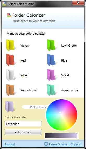 color code windows