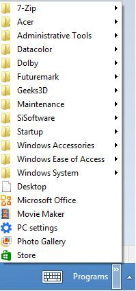 windows 8 start menu