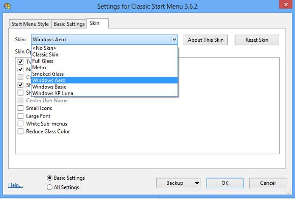 start menu on windows 8