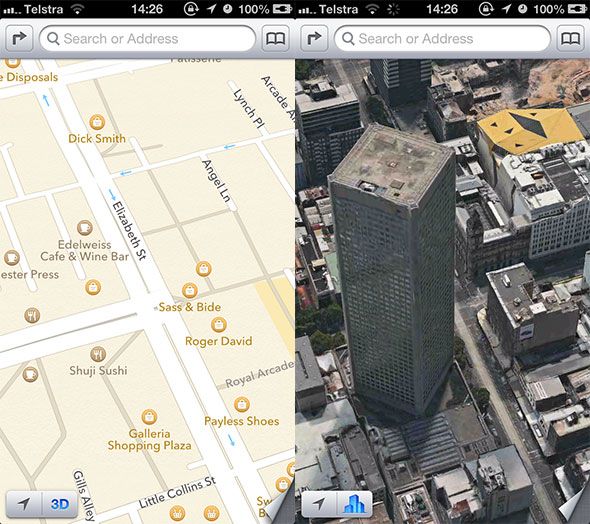 ios 6 maps compared to google