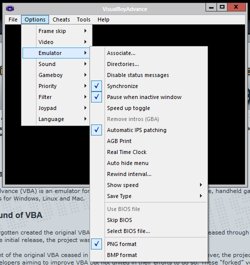 how to save on vba emulator mac