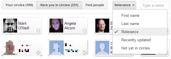 managing google+ circles
