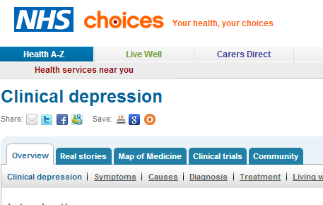 sites for depression