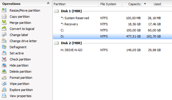 hard drive partition manager