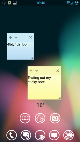 floating sticky notes