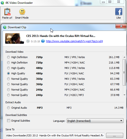 where does 4k video downloader save your download list