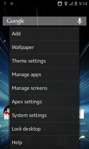 apex launcher android