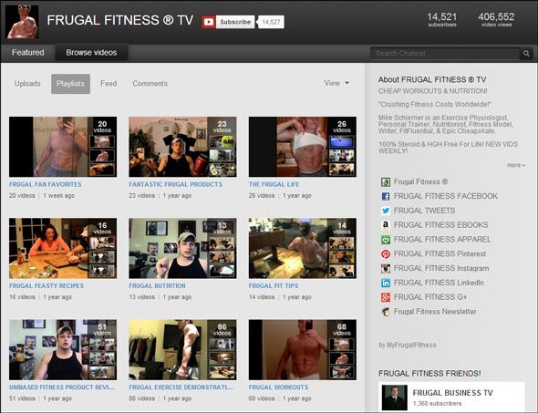 youtube workout channels