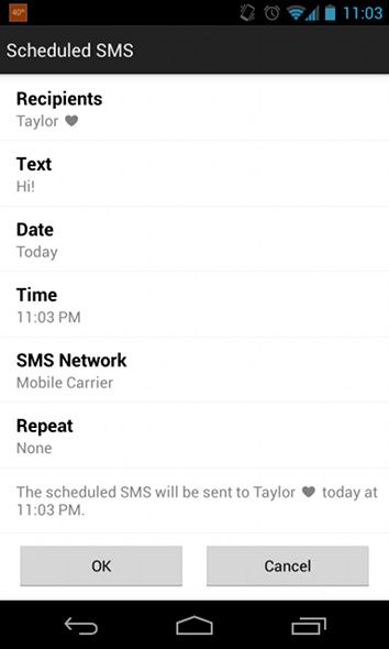 sms scheduling android