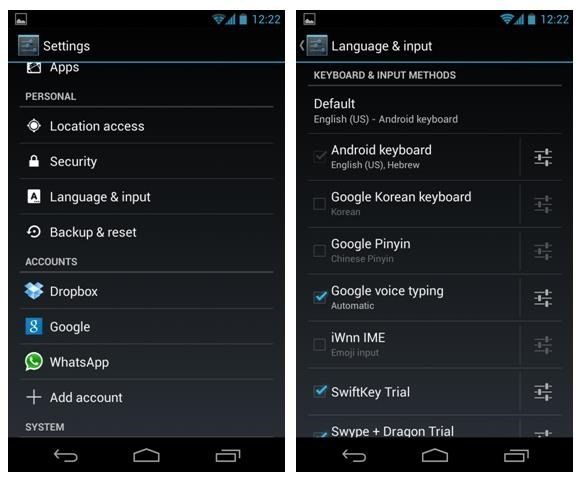 voice recognition keyboard android