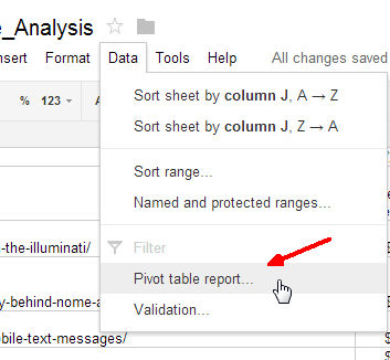 google spreadsheet report editor