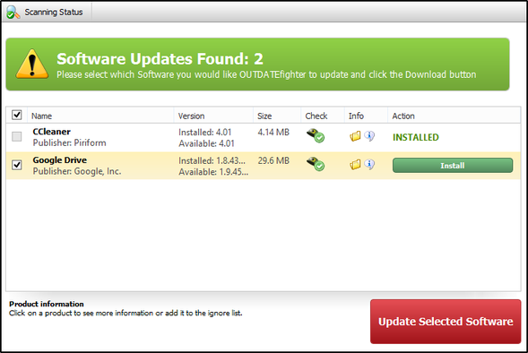 OUTDATEfighter Software Update