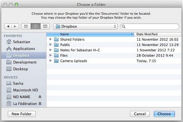 synchronize dropbox mac