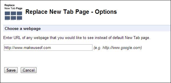 Replace New Tab Page