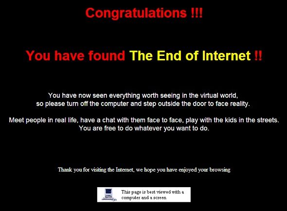 last page of the internet