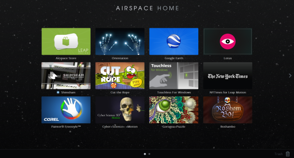 Leap Motion Airspace Home