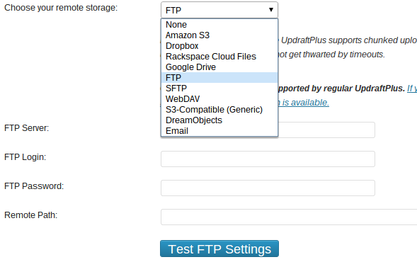 Updraft-FTP-Settings